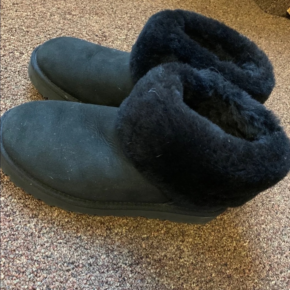 Ankle Black Fur Uggs